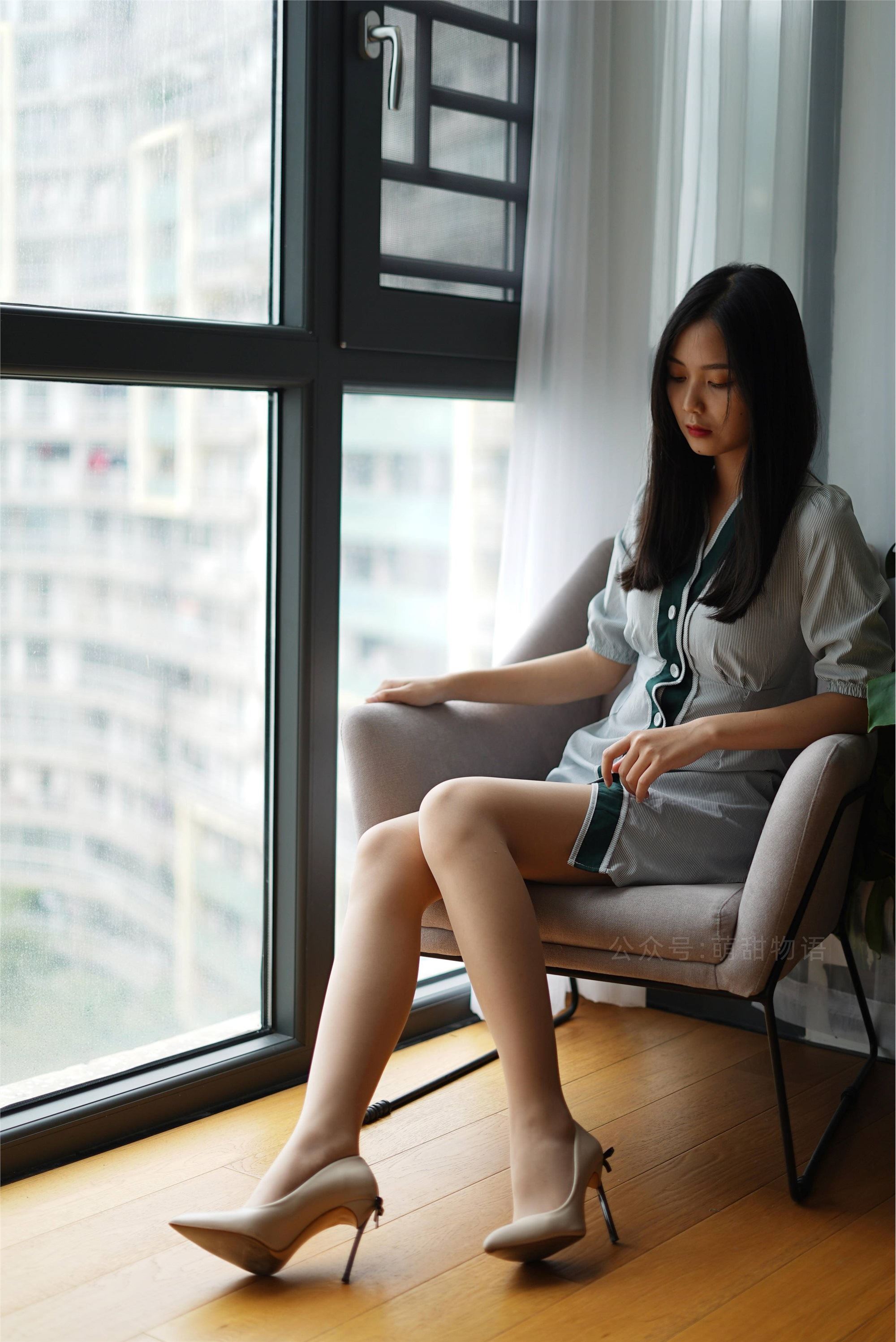 萌甜物语 XM112《竖纹衬衫裙-小苏》